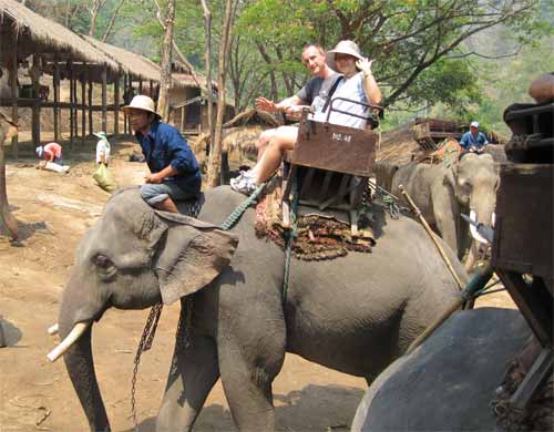 Maesa Elephant Camp: ride — off we go!